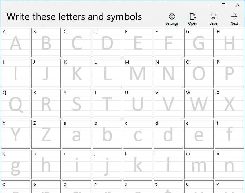 「Microsoft Font Maker」アプリ