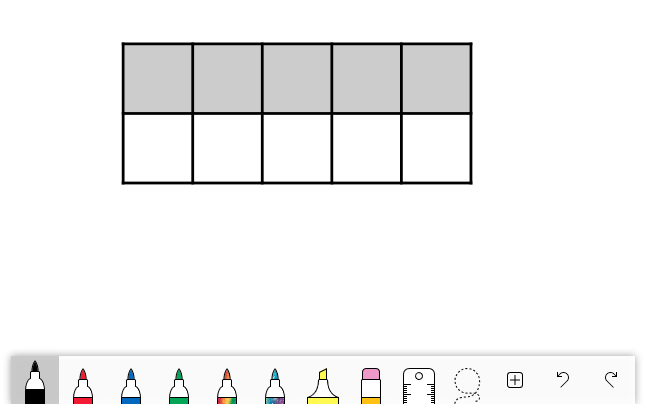 四角形の中を直線で区切って表に変換