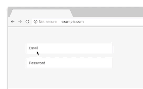 「Google Chrome 70」ではユーザーがHTTPサイトでパスワードを入力しようとすると赤い警告ラベルが表示されるように