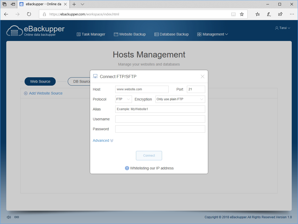 FTP/SFTP経由で取得したWebサイトをクラウドストレージへバックアップ