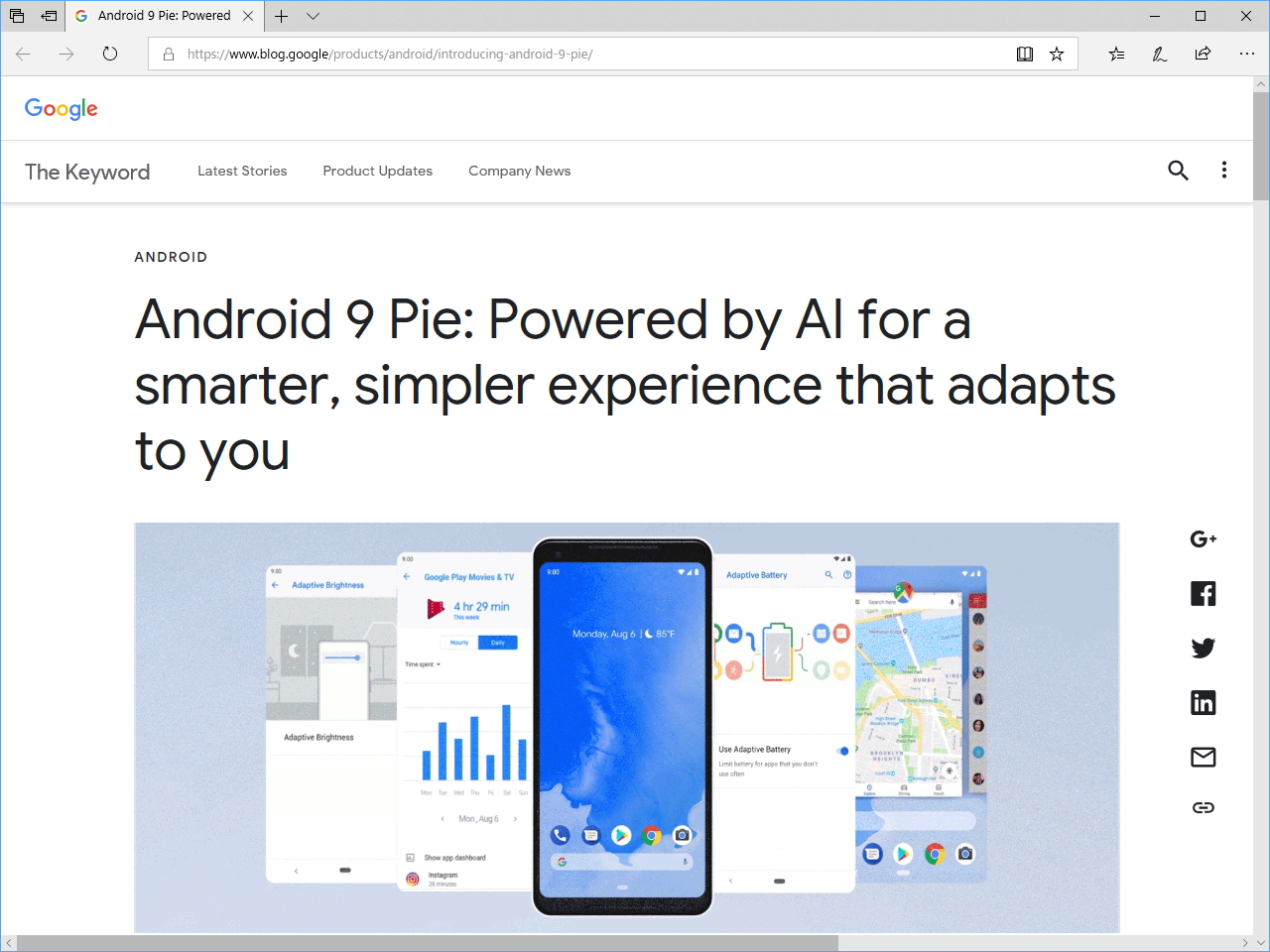Google、「Android 9 Pie」を正式発表