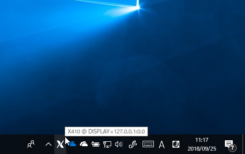 実行するとタスクトレイにアイコンがあらわれる