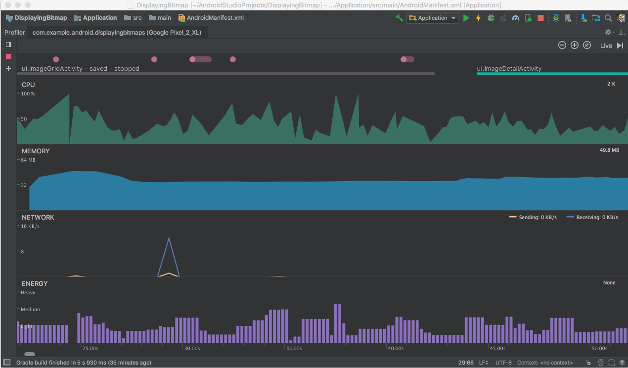 「Energy Profiler」を利用して、アプリが端末のバッテリーに与える影響を測定