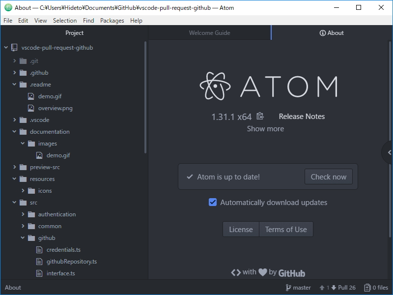 Github 無償コードエディター Atom 1 31 を正式公開 ファイルツリーに多くの改善 窓の杜