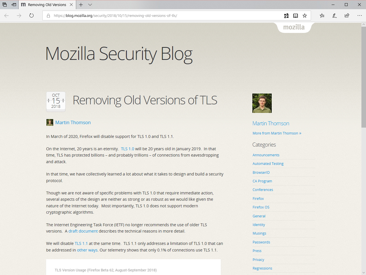 公式ブログ“Mozilla Security Blog”