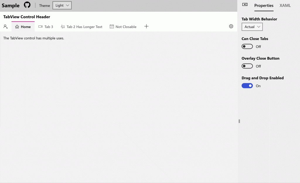 新しいコントロールとして“TabView”が導入