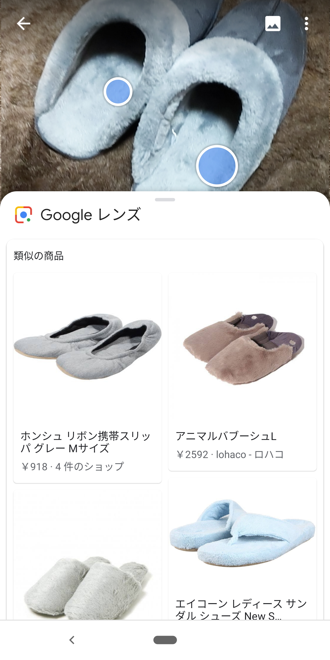 商品を撮影して、それに似た商品を検索