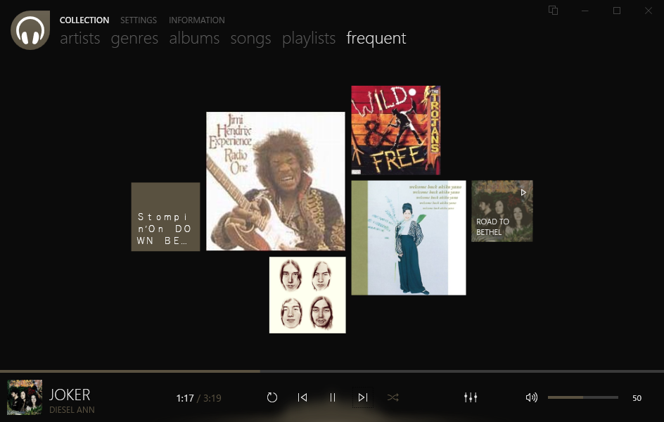 ［frequent］タブ