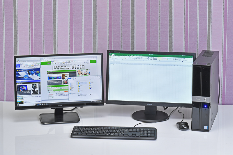 デスクワークでの作業効率が上がるデュアルディスプレイ。今やフルHDの液晶が1万円から手に入る時代なので、コストに厳しい企業でも積極的な活用を考えるべきだろう