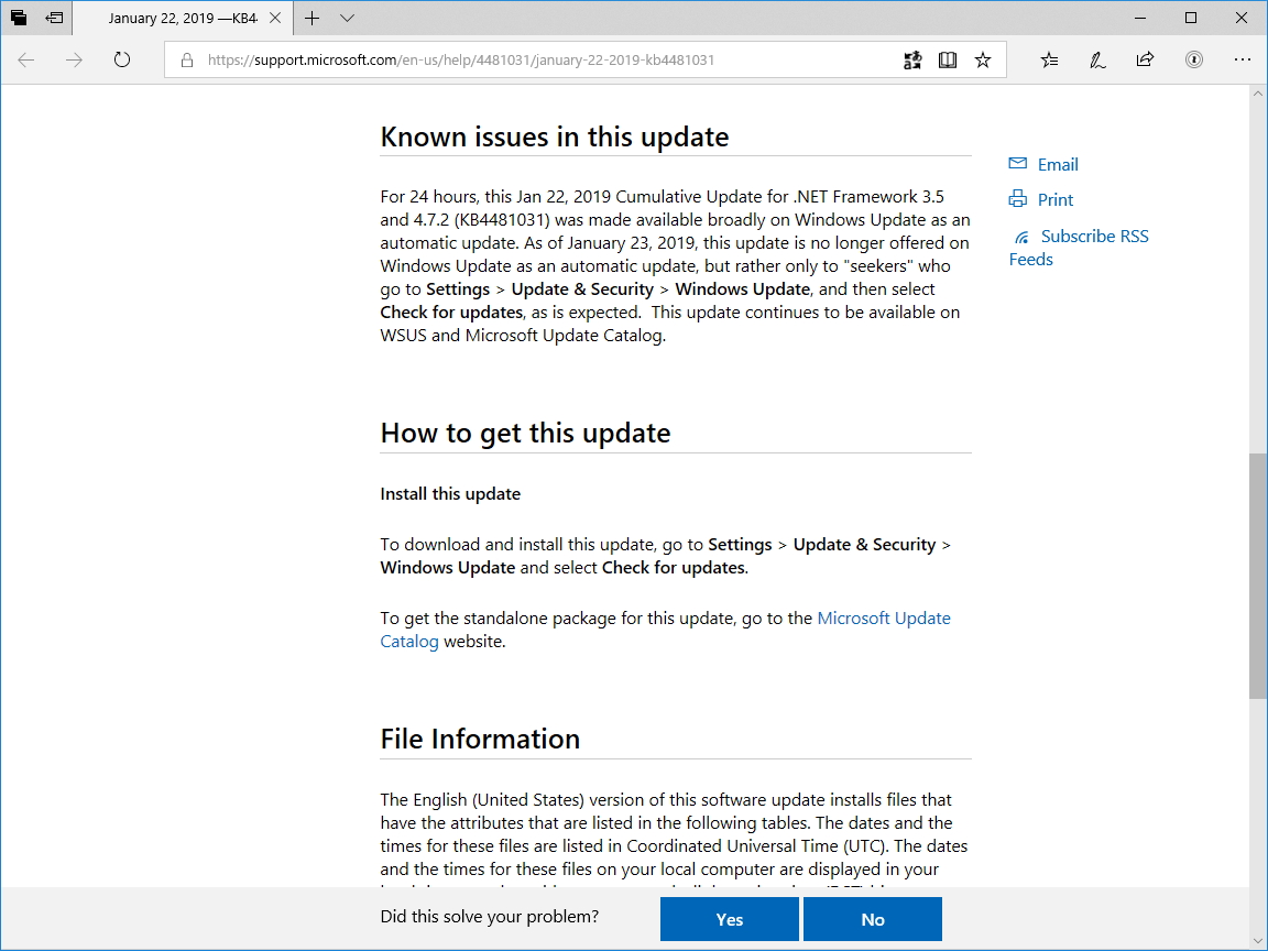 同社のサポートページ