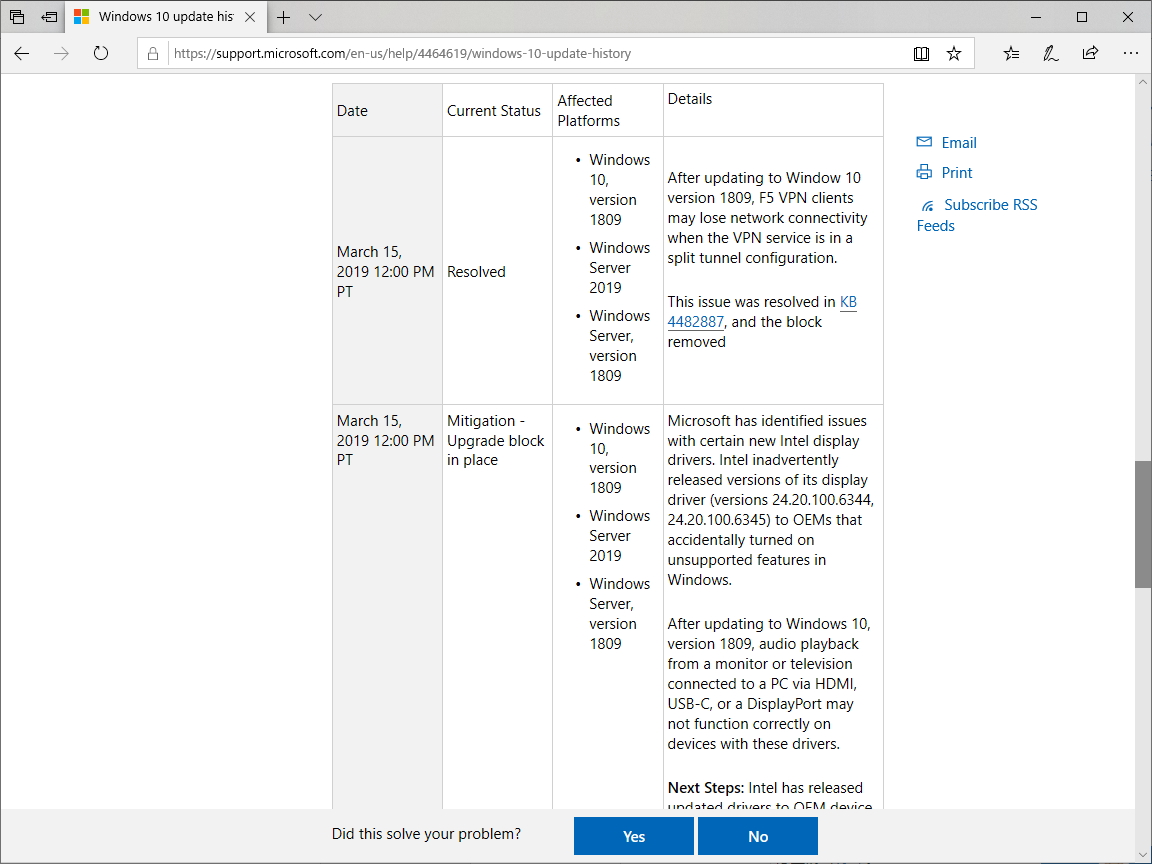 同社のサポートページ