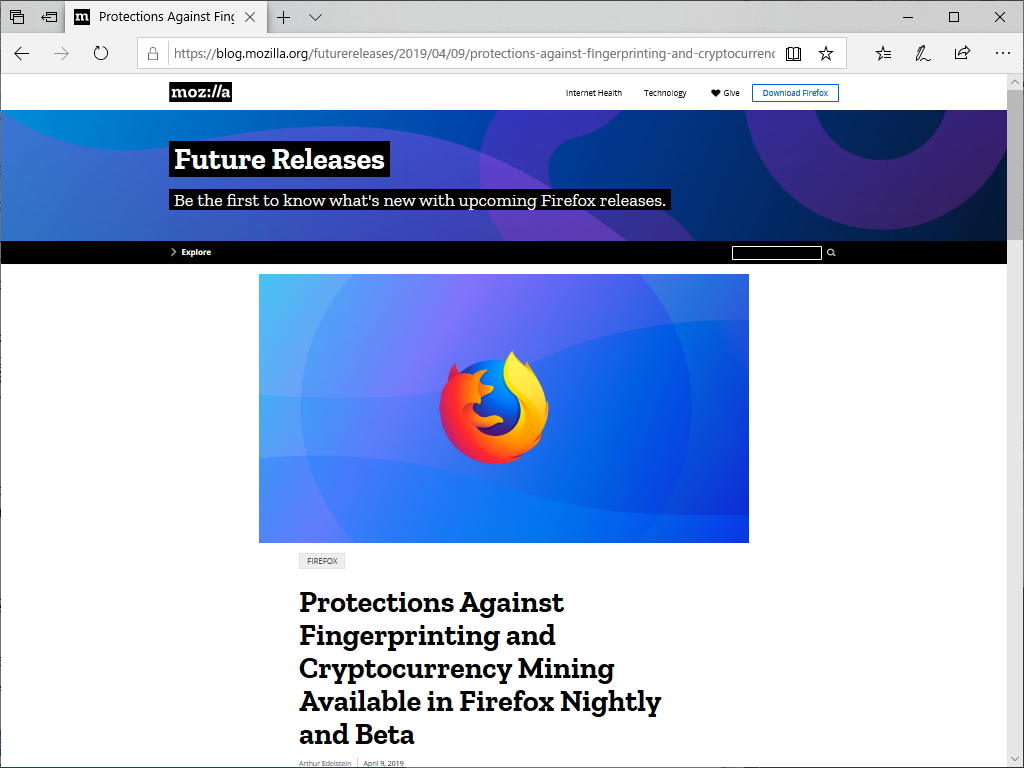 公式ブログ“Future Releases”