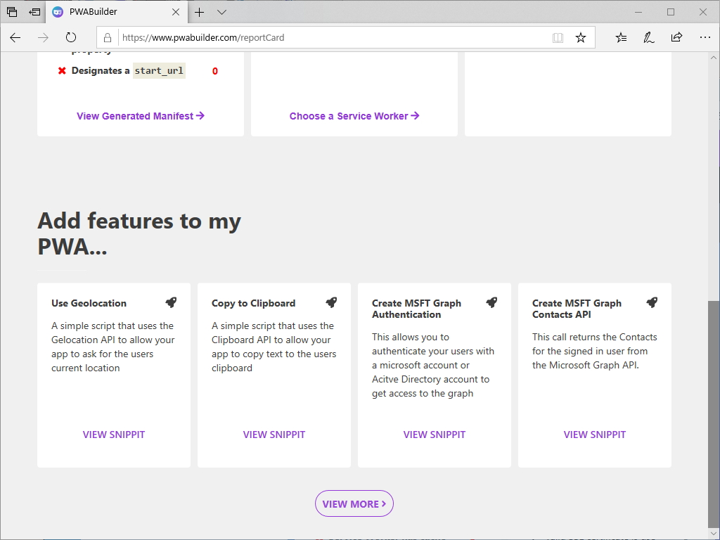「PWABuilder 2.0」は“Feature Store”を新設