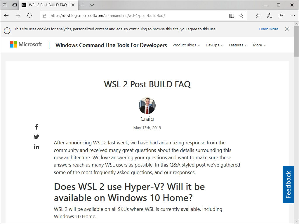 公式ブログ“Windows Command Line Tools For Developers”