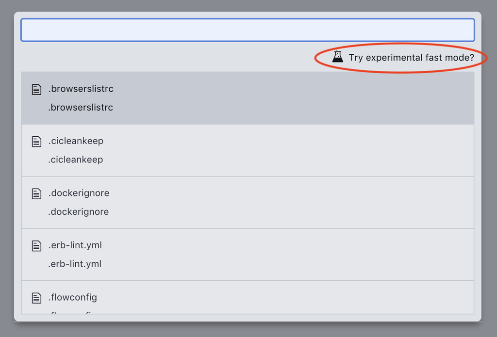 ファジーファインダーの実験的改良はファイル数の多いプロジェクトで絶大な効果を発揮