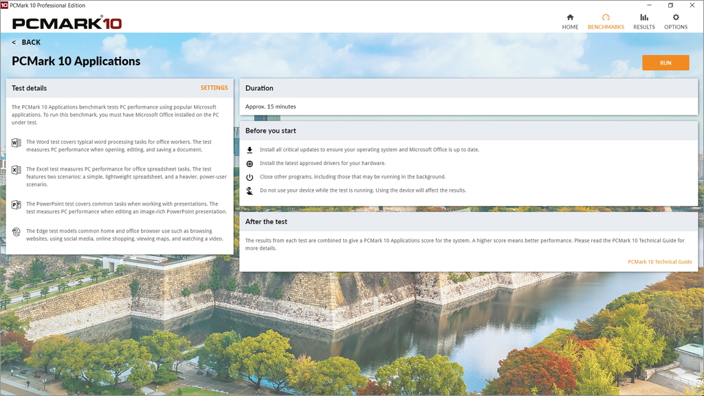 「Microsoft Office」を用いたテスト「PCMark 10 Applications」