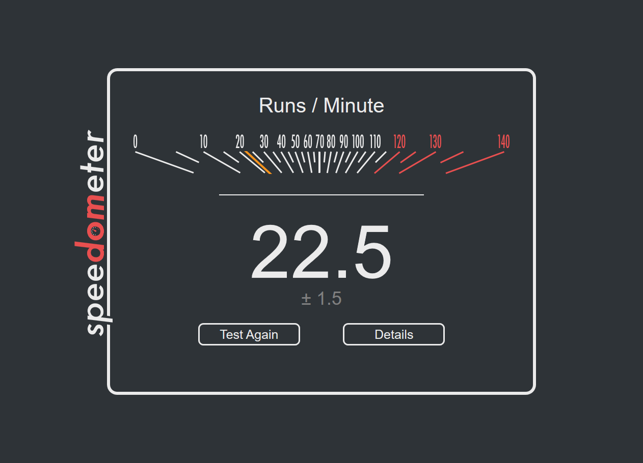 「ESET Internet Security」を導入して計測（「Speedometer 2.0」）