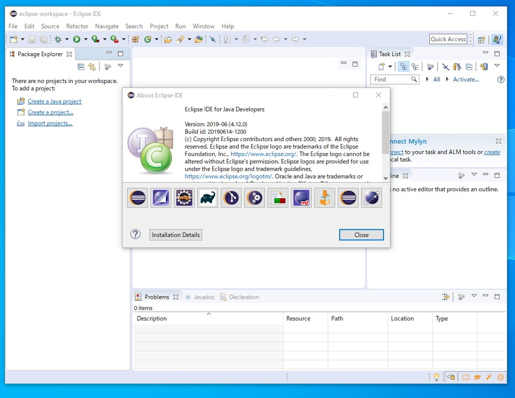 「Eclipse IDE 2019-06（4.12）」