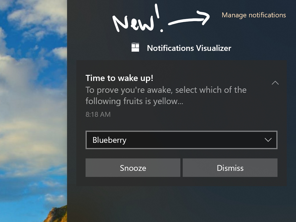 “アクション センター”の上部に通知の設定へアクセスするためのリンクが追加