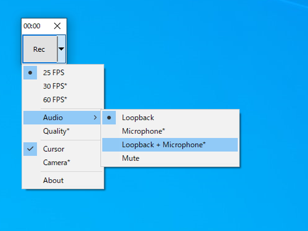 *印がついたオプションは有償のフルバージョンでのみ利用可能