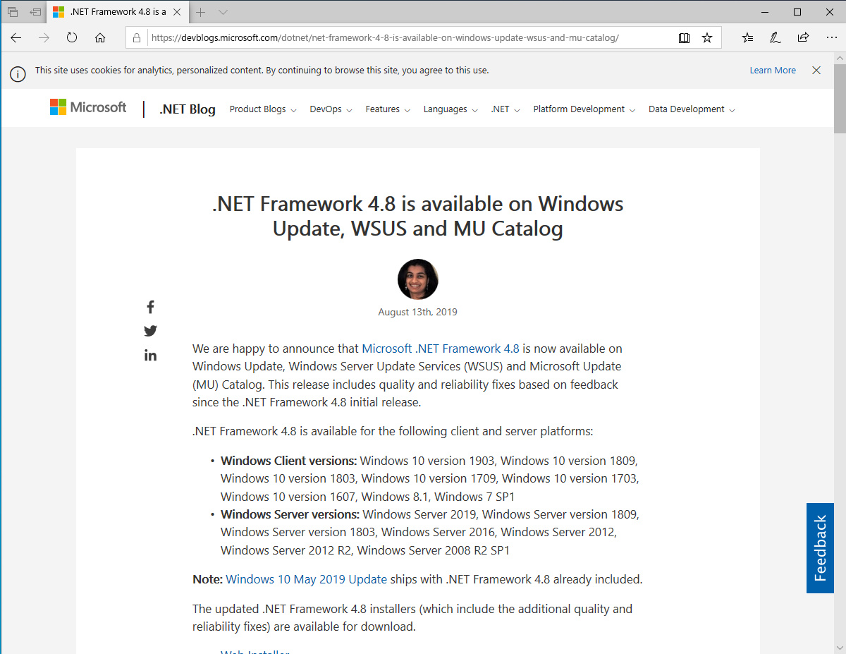 公式ブログ“.NET Blog”