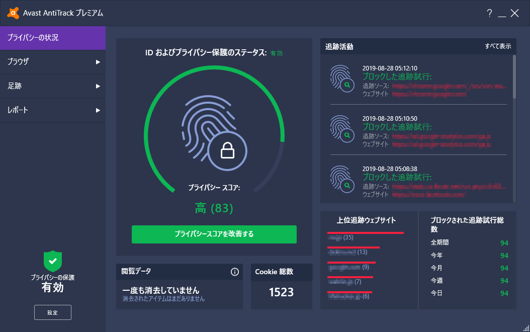 「アバスト アンチトラック プレミアム」