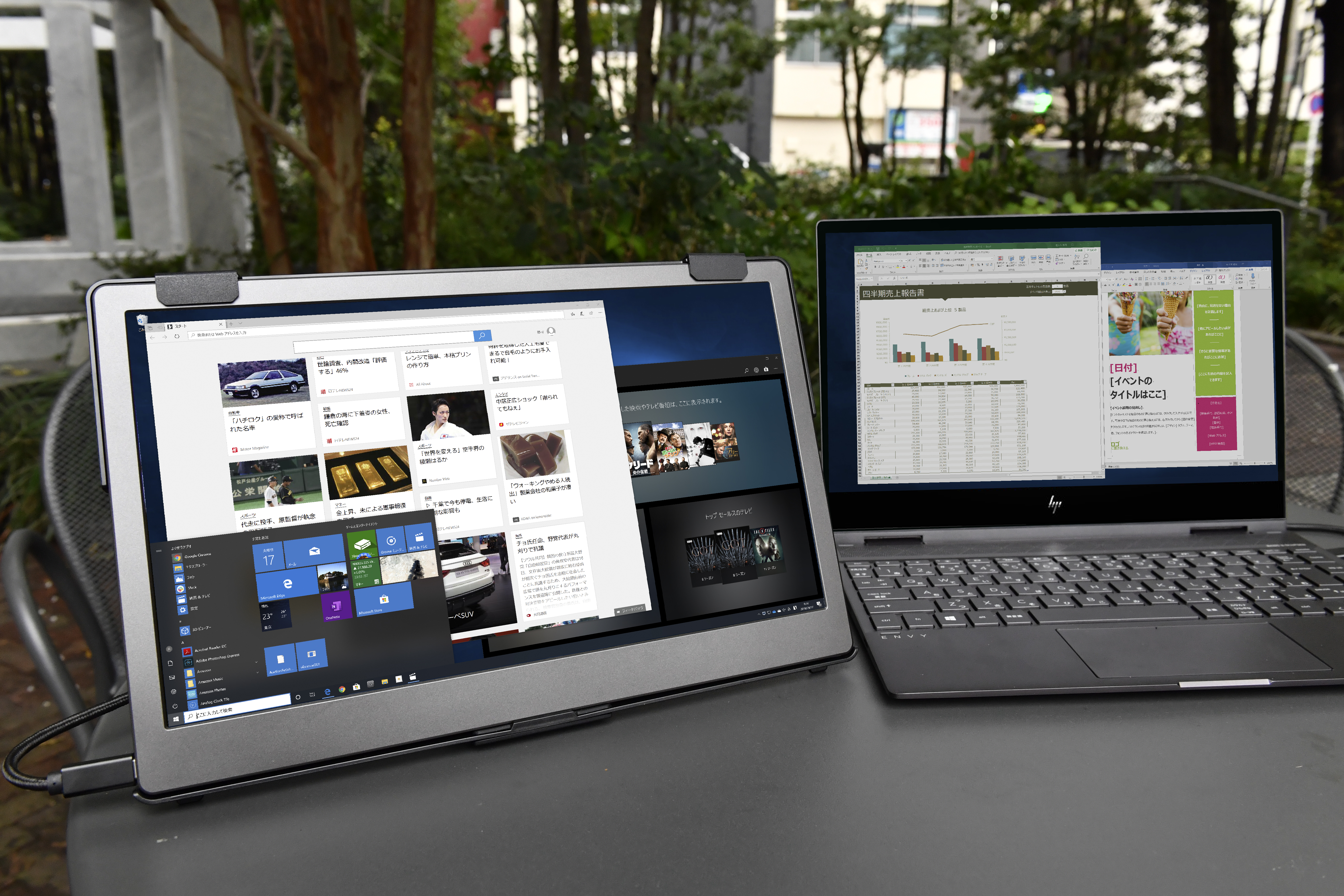 ノートPCと一緒に持ち出して使える“モバイルディスプレイ”があれば、作業効率が大幅アップ！　仕事だけでなく、趣味のゲーム機やデジカメの楽しさも広がっちゃいます
