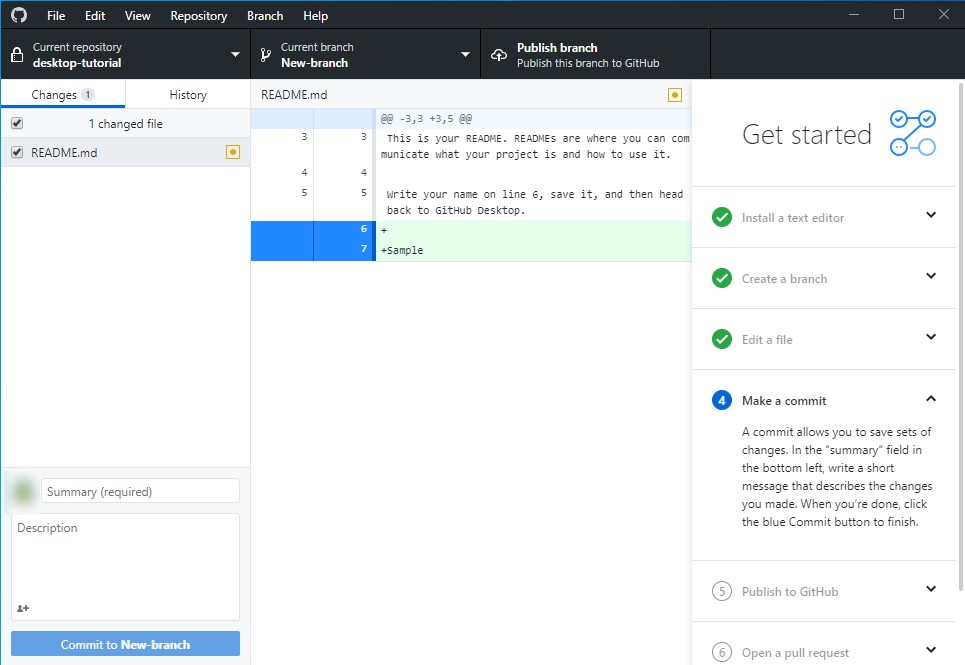 「GitHub Desktop 2.2」に搭載された対話型チュートリアル
