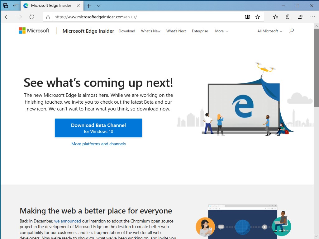 次期「Microsoft Edge」の配布サイト“Microsoft Edge Insider”