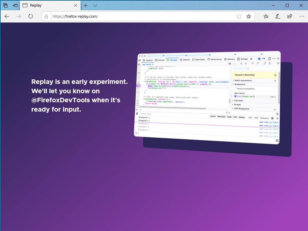 “firefox-replay.com”が開設