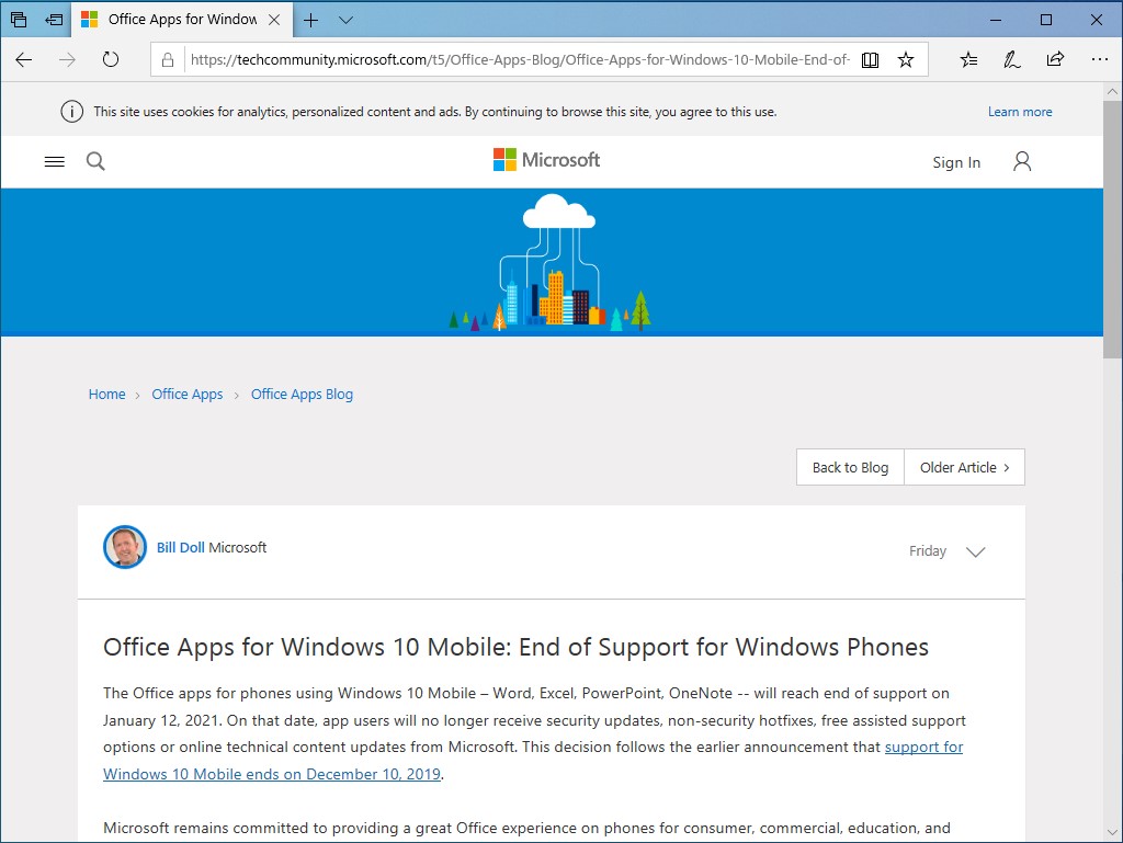 “Microsoft Tech Community”での発表