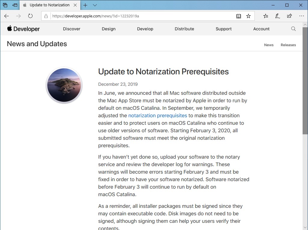 開発者サイト“Apple Developer”