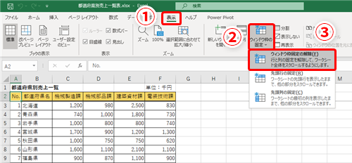 Excel 大きな表でのスクロール操作を減らしたい エクセルで見出し行や列を常に表示しておく方法 いまさら聞けないexcelの使い方講座 窓の杜