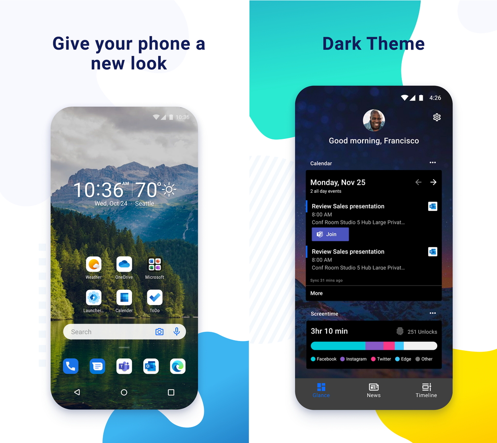 「Microsoft Launcher」のプレビュー版