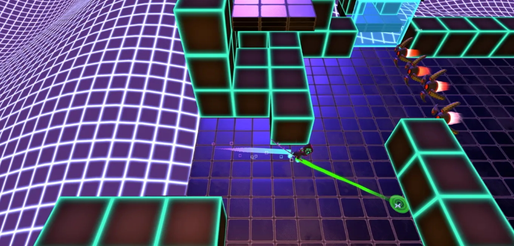 未来の忍者を操り、3Dの迷宮を探索するゲーム「Retrochase」