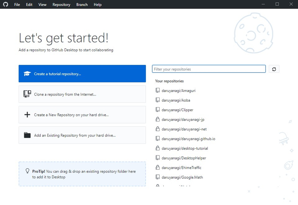 「GitHub Desktop」v2.3.1