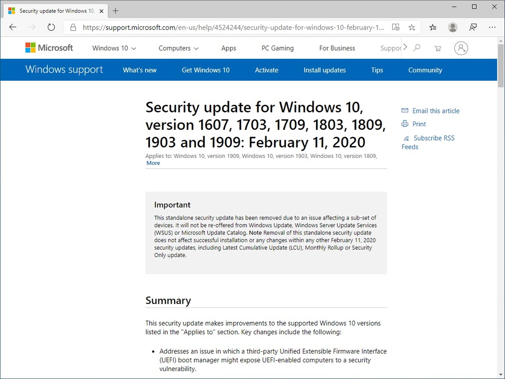Windows 10向けのセキュリティ更新プログラム「KB4524244」