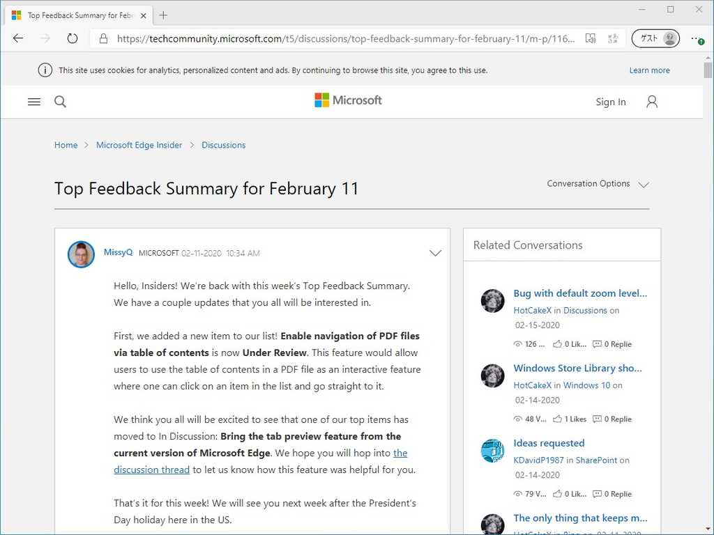 “Microsoft Tech Community”