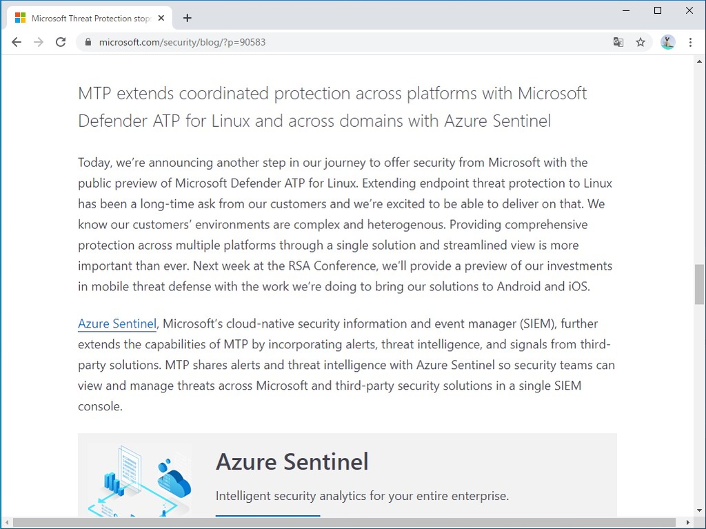 「Microsoft Defender ATP for Linux」の公開プレビューが開始