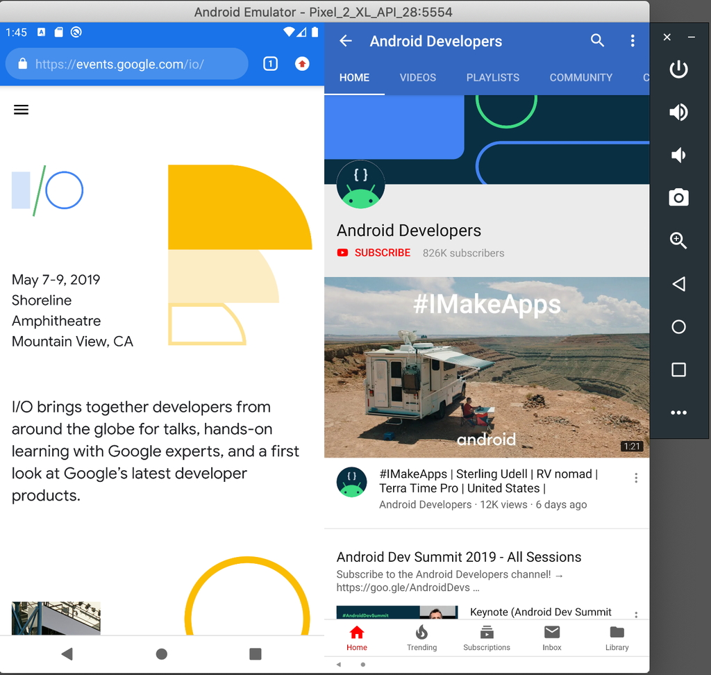 複数のスクリーンを持つデバイスの予備サポート