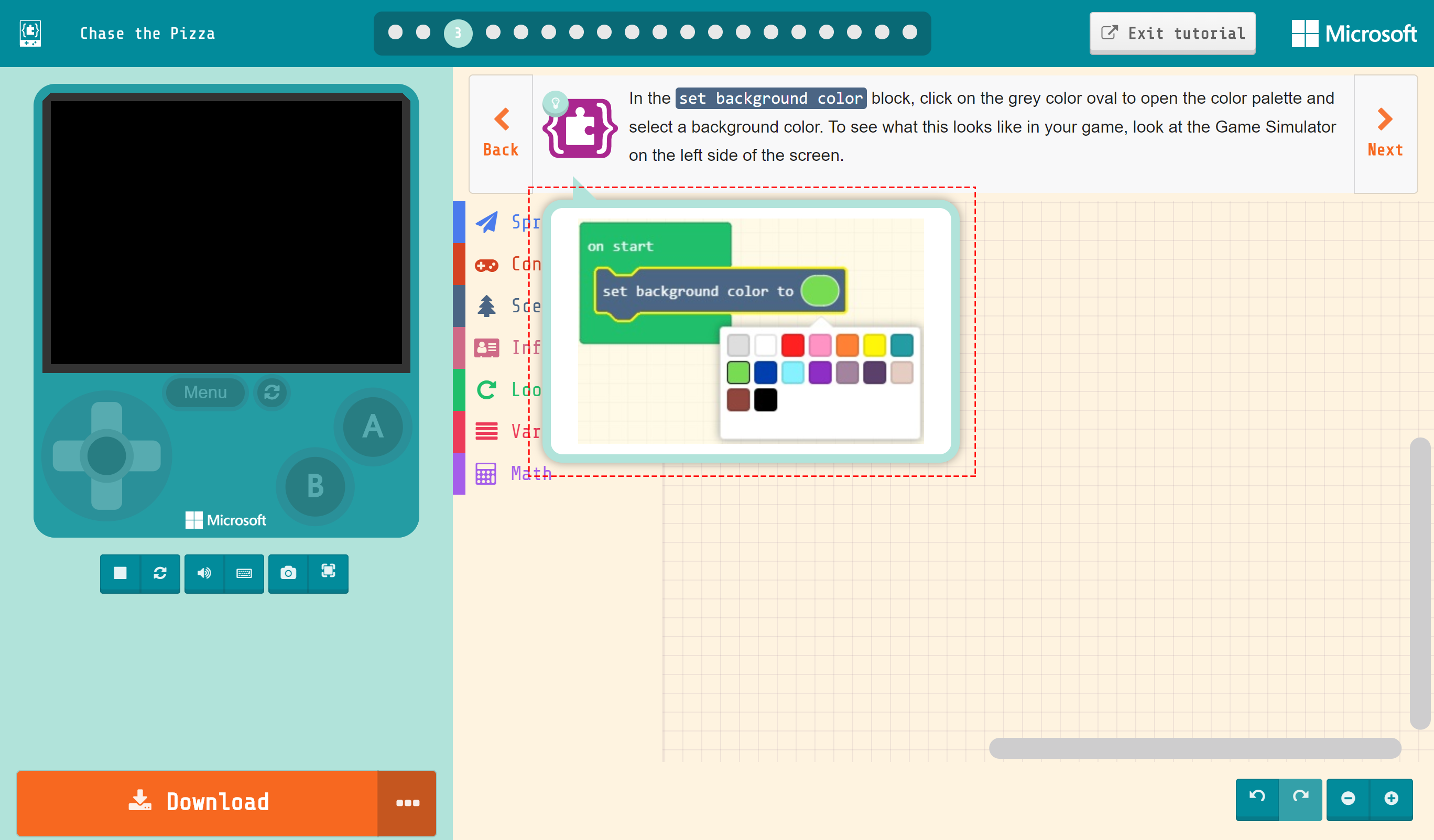 ヒントの吹き出し表示を適宜参照すると便利