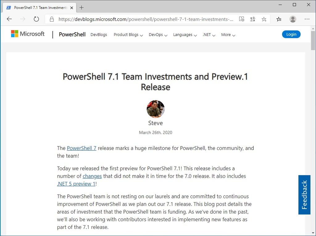 「PowerShell 7.1」初のプレビュー版が公開
