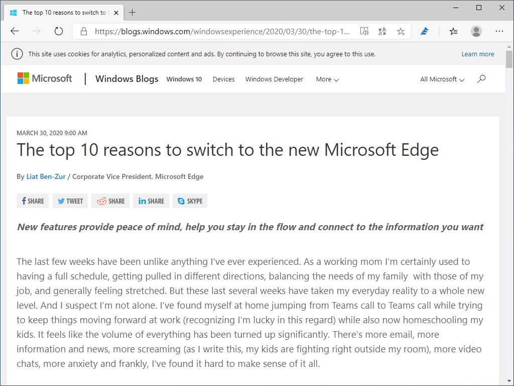公式ブログ“Windows Experience Blog”