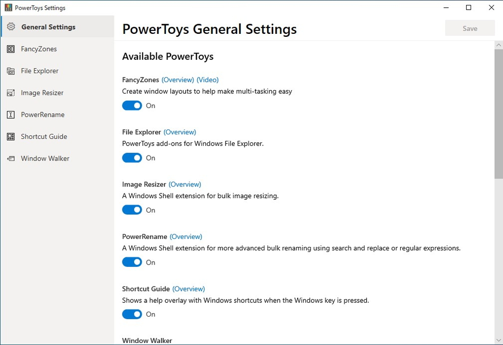 Windows 10向け「PowerToys」v0.16.0