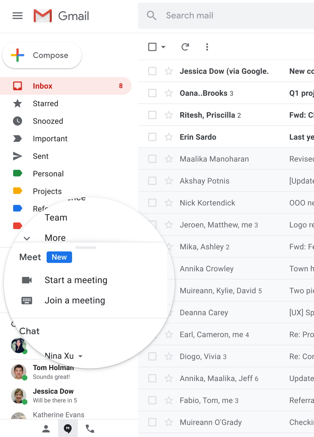 Google、Web版“Gmail”にビデオ会議“Google Meet”の開始・参加リンクを追加