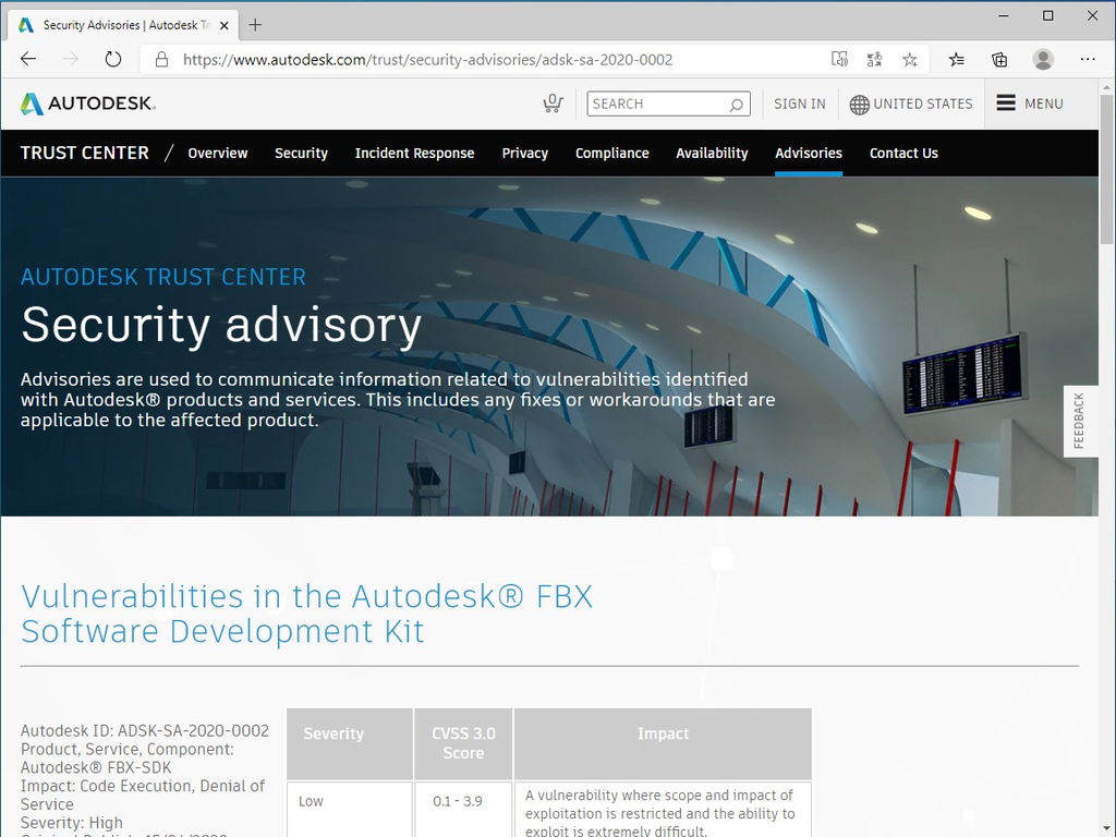 Autodeskが公開したセキュリティアドバイザリ