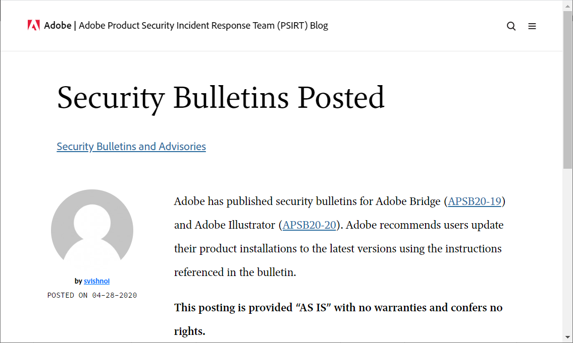 Adobe、セキュリティ情報を発表