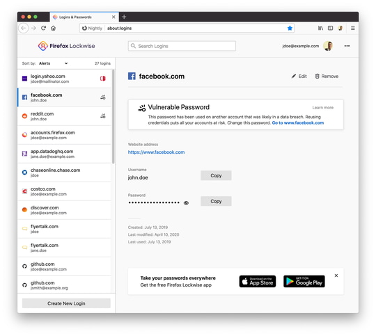 Firefox 76 が正式公開 Lockwise にパスワードの漏洩警告や自動生成を追加 窓の杜