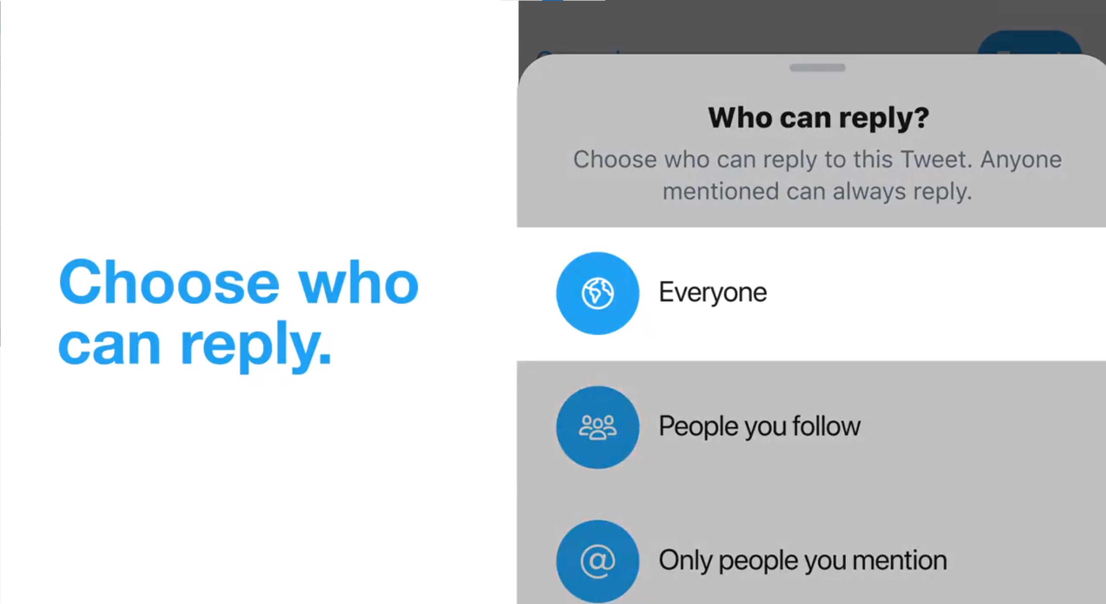 ツイートに返信できるユーザーをフォロワーやメンションのやり取りがある人に限定