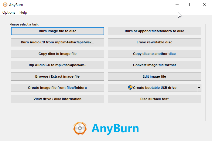 「AnyBurn」v5.0